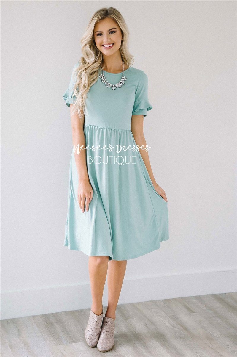 The Nessa Modest Dresses vendor-unknown Soft Mint XS