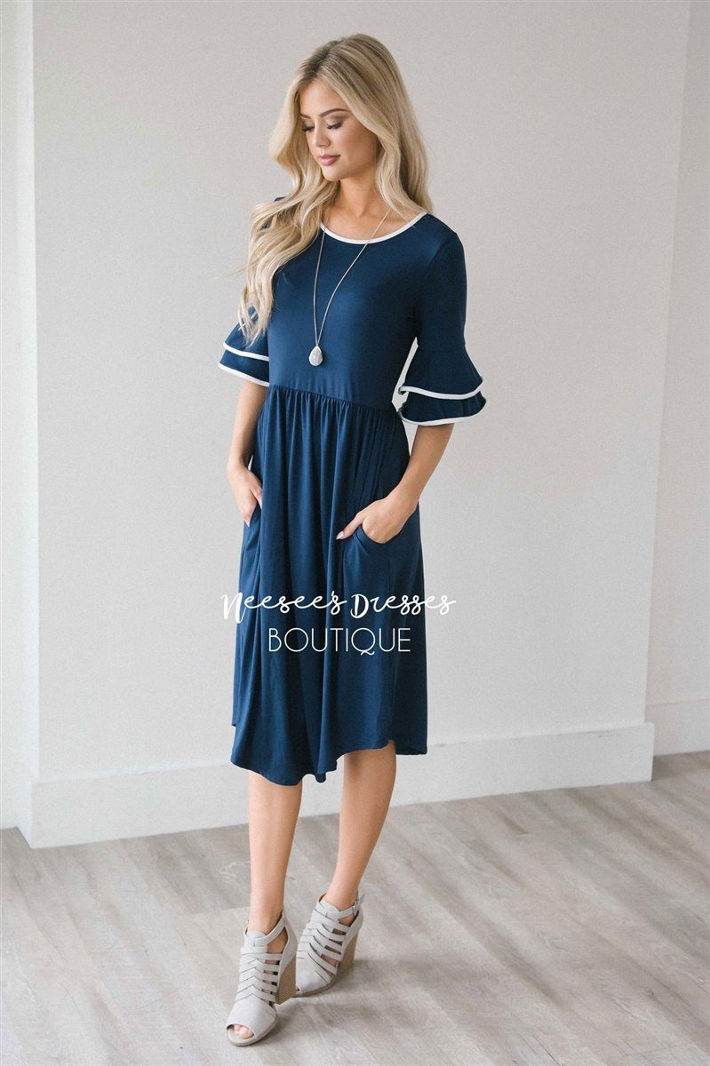 The River Modest Dresses vendor-unknown S Navy