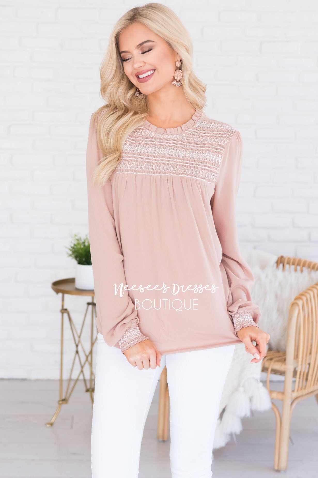 Anything is Possible Modest Blouse Tops vendor-unknown