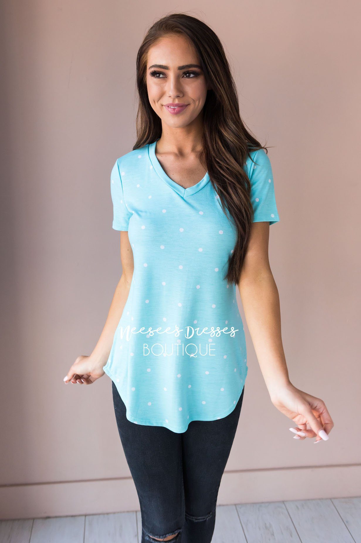 All In Good Fun Modest Dot Tee Modest Dresses vendor-unknown