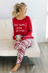 Dear Santa Pajama Set New Year SALE vendor-unknown Red S 