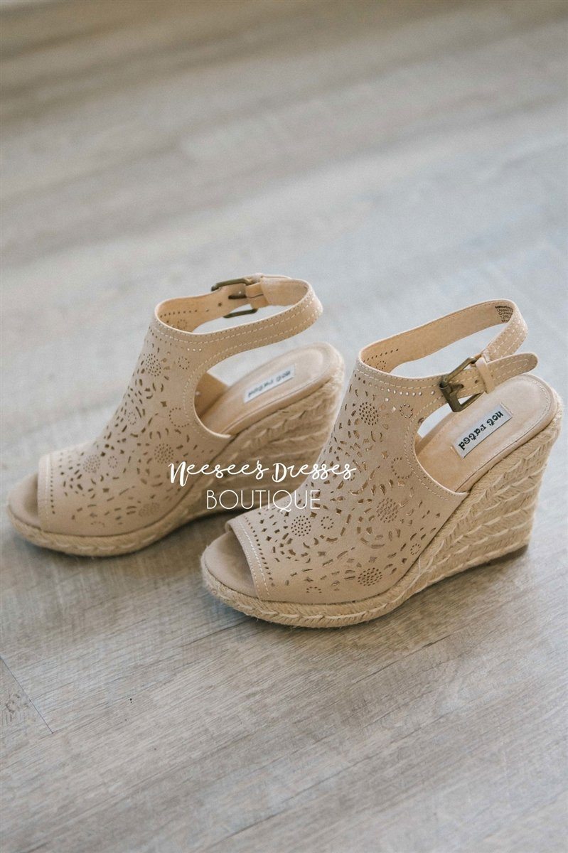 Jobyna Cream Wedges Accessories & Shoes vendor-unknown 5.5 Cream