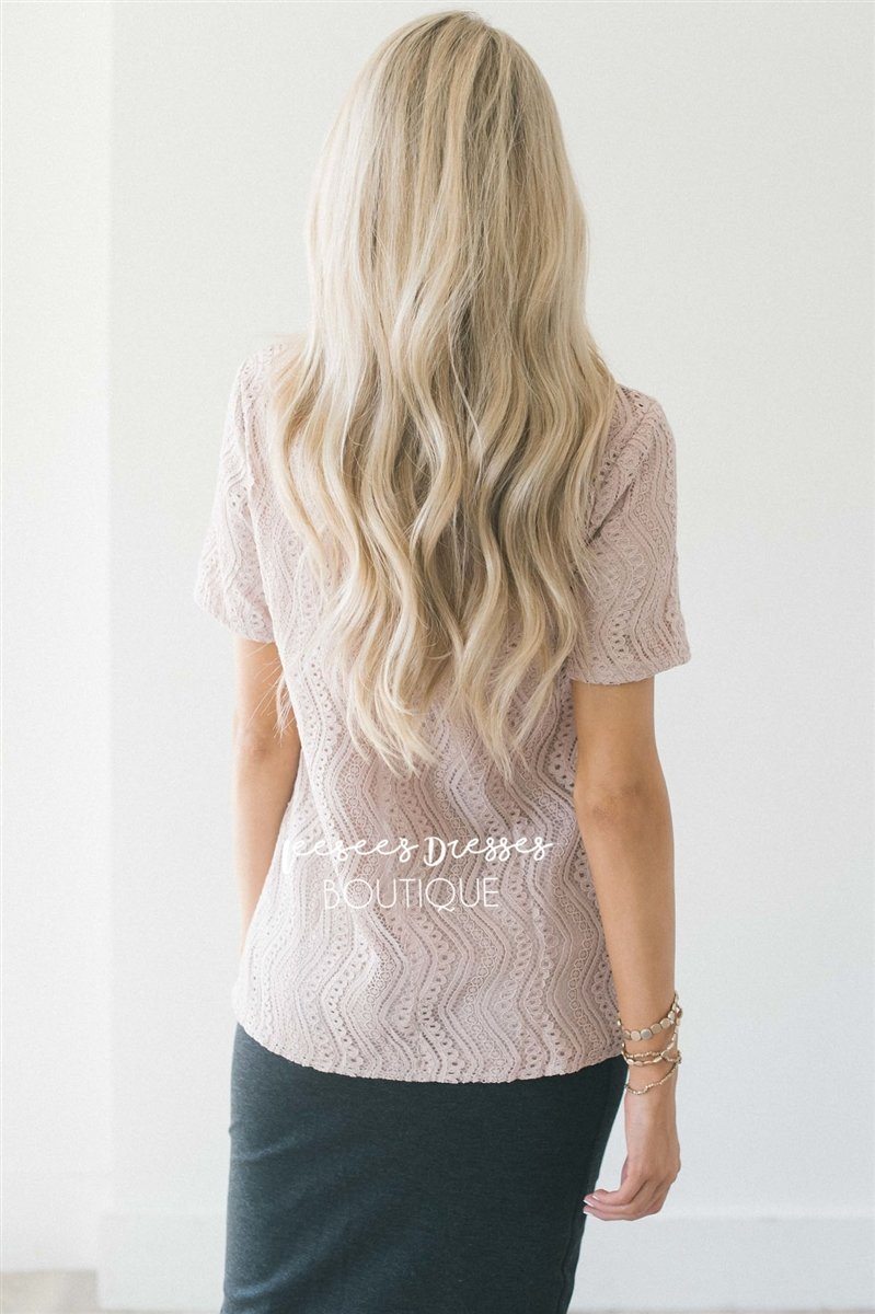 High Neck Lace Top Tops vendor-unknown