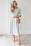 The Charleston Pleats and Pocket Dress Modest Dresses vendor-unknown Sage S