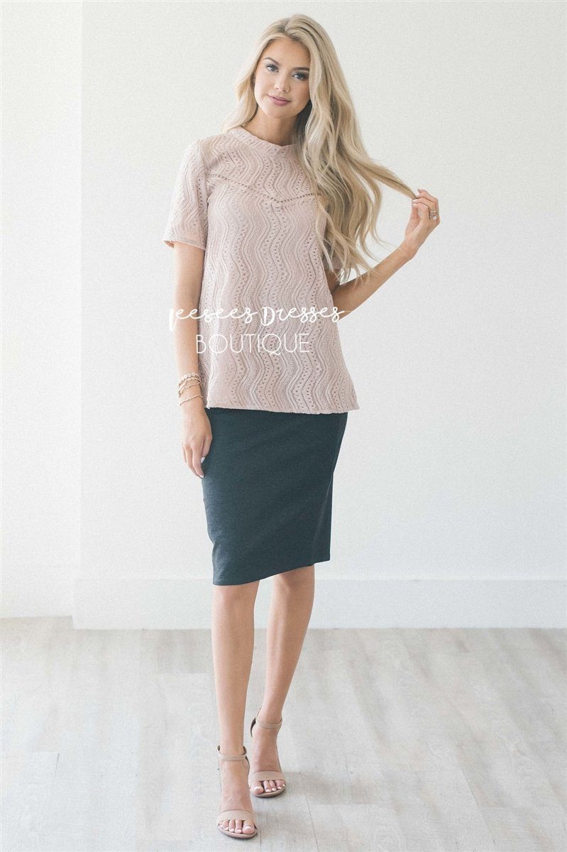 Perfect Fit Charcoal Pencil Skirts vendor-unknown