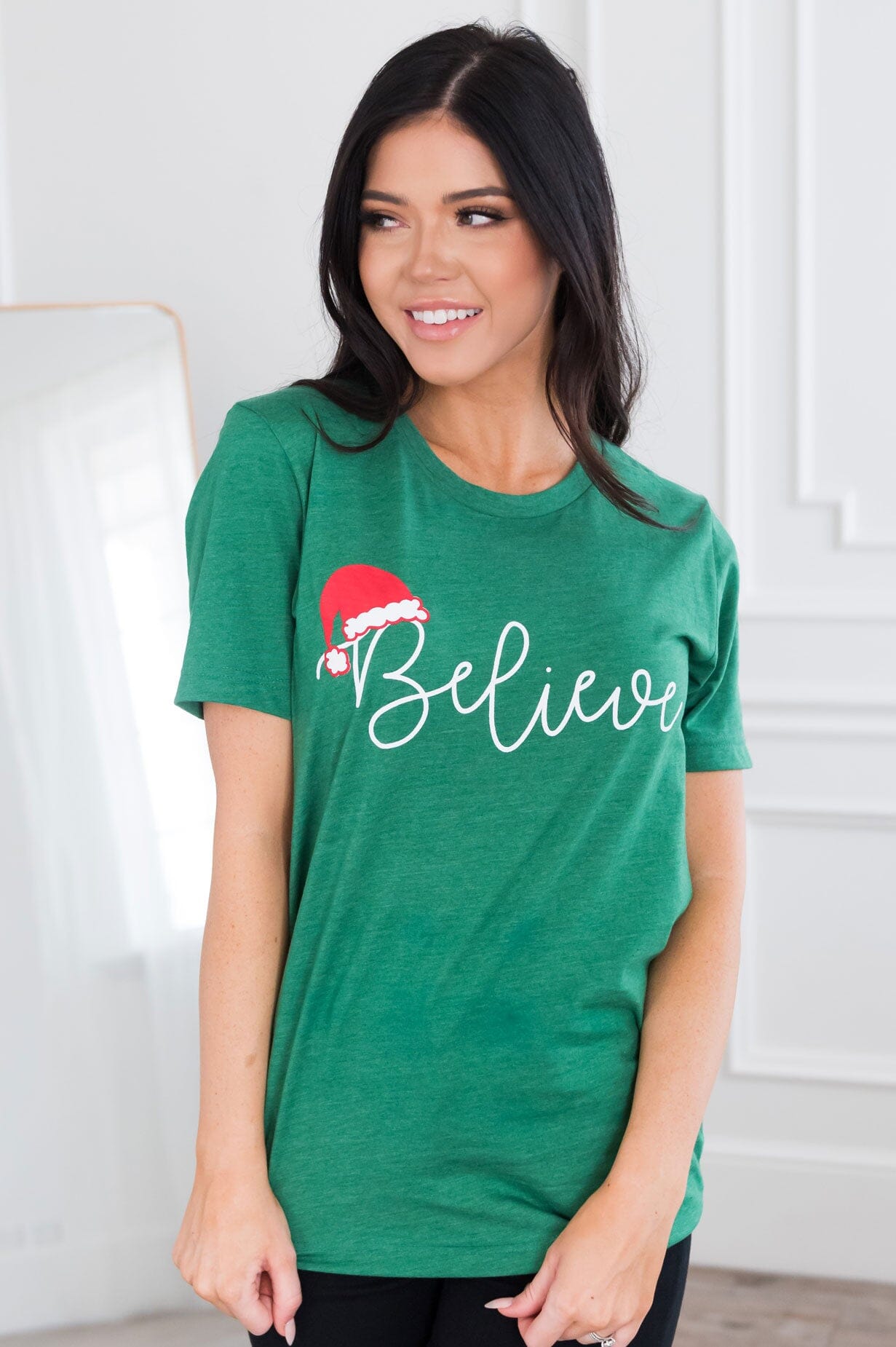 Believe Modest Graphic Tee Modest Dresses vendor-unknown