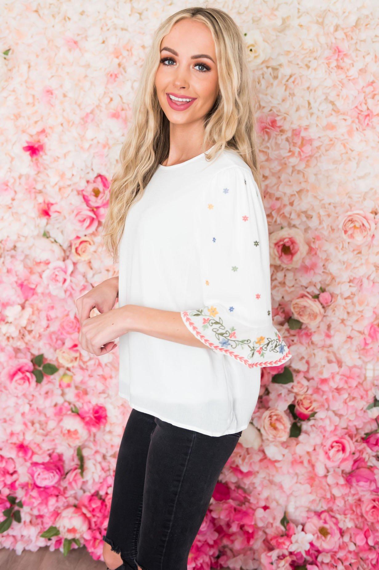 It's All About You Modest Blouse Tops vendor-unknown