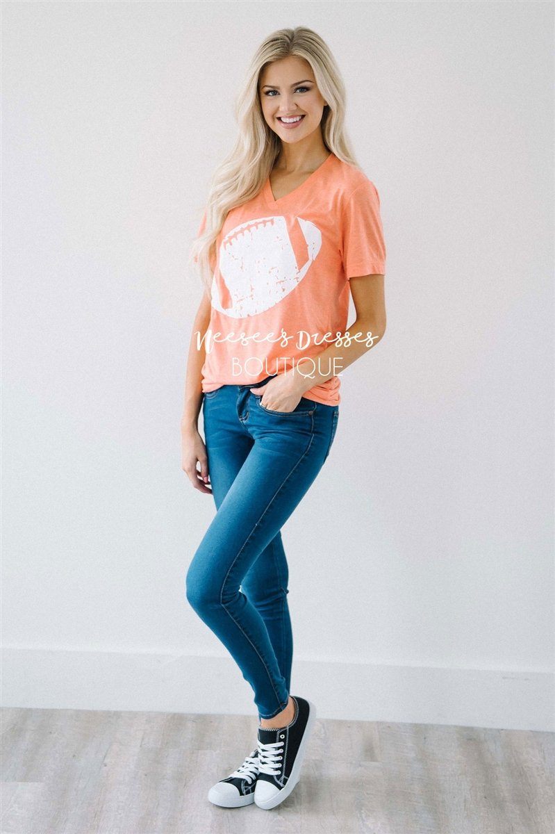 Football Game Day Tee Tops vendor-unknown