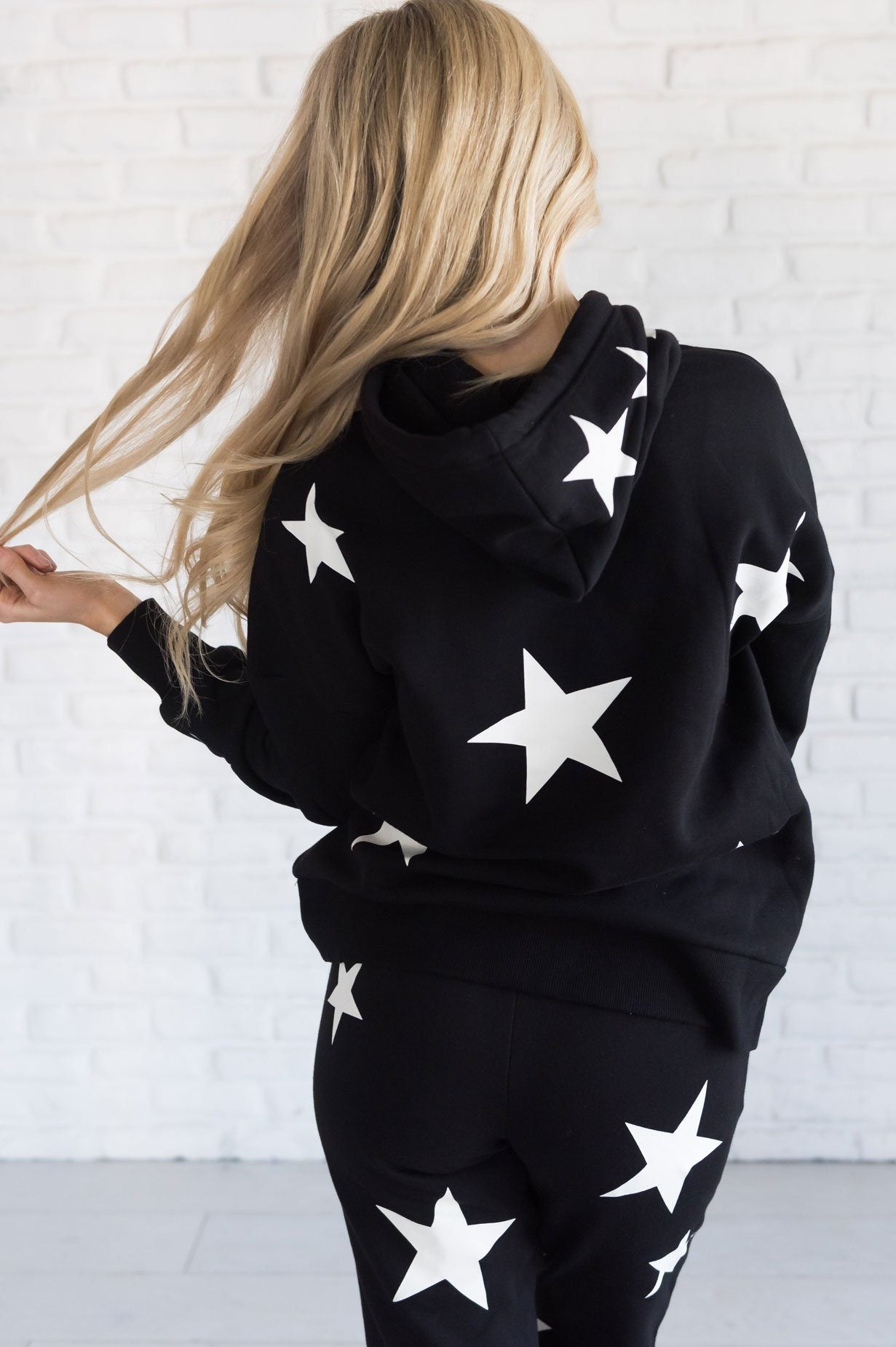 Amongst the Stars Hooded Sweat Set Tops vendor-unknown