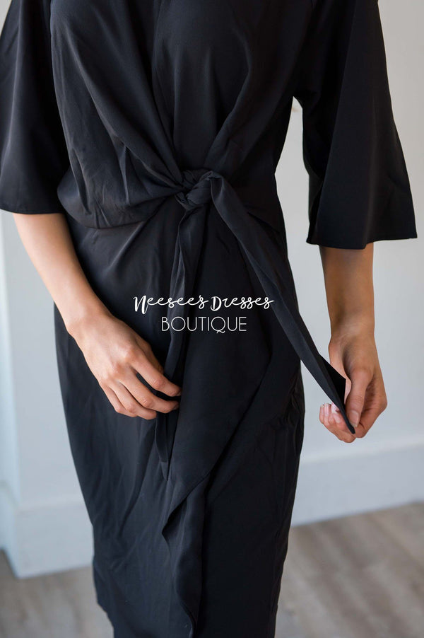 modest black tie dresses