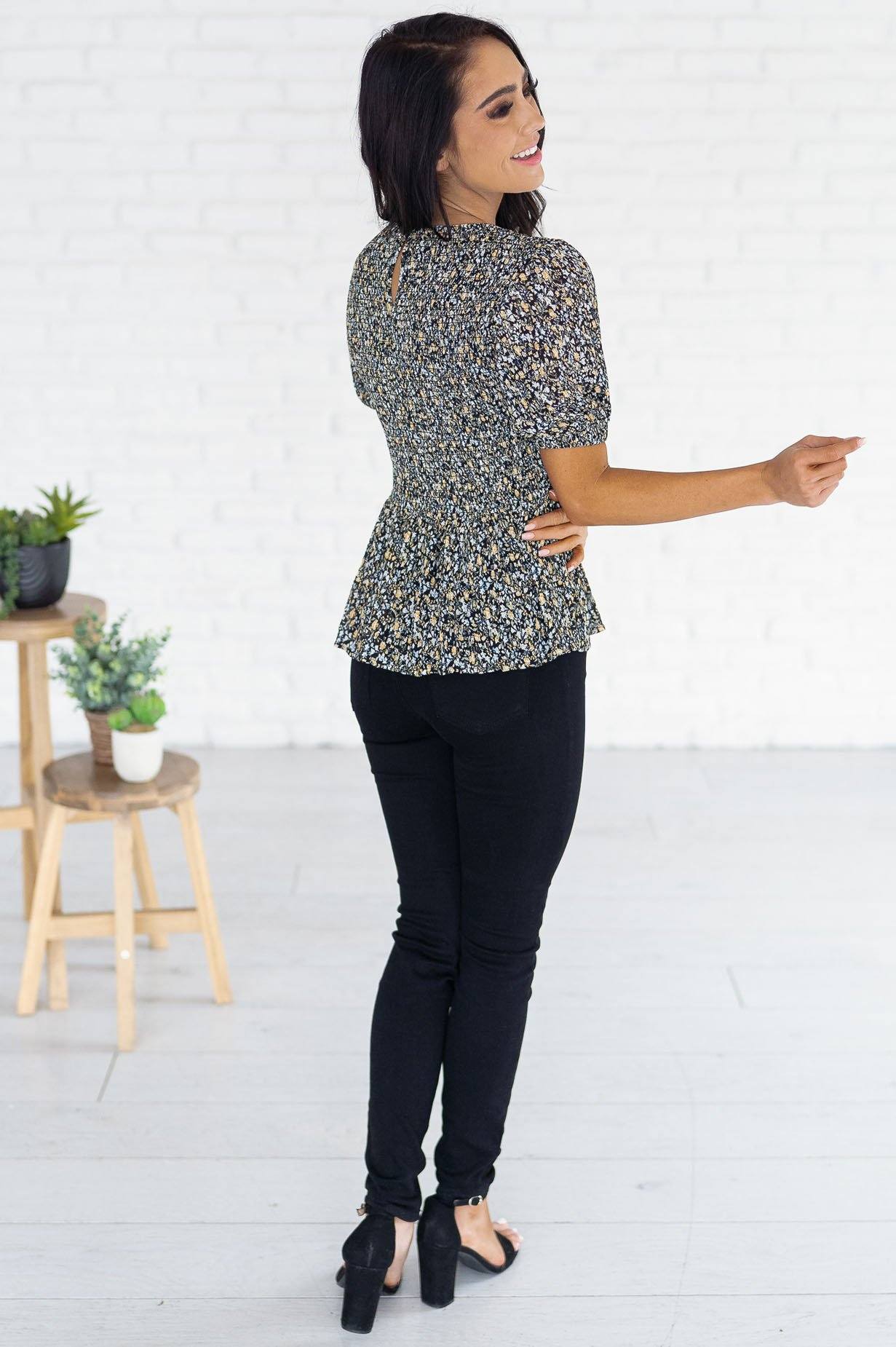 Warm Autumn Nights Modest Blouse Tops vendor-unknown