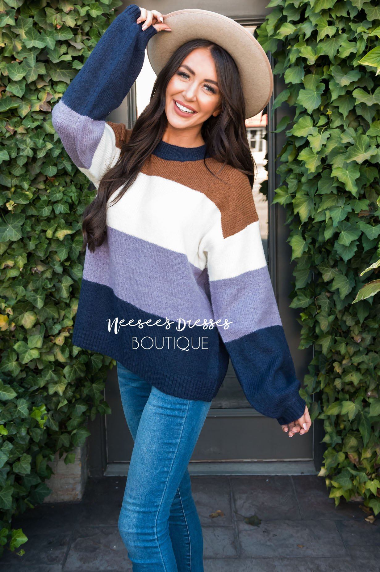 Singing the Blues Modest Sweater Modest Dresses vendor-unknown