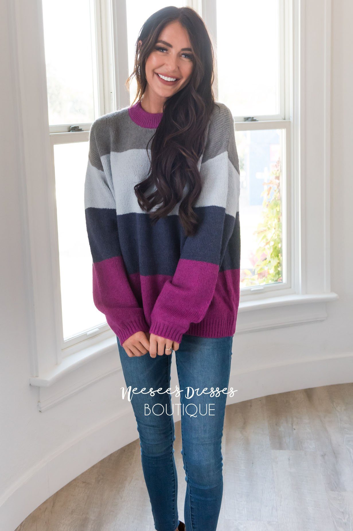 Singing the Blues Modest Sweater Modest Dresses vendor-unknown