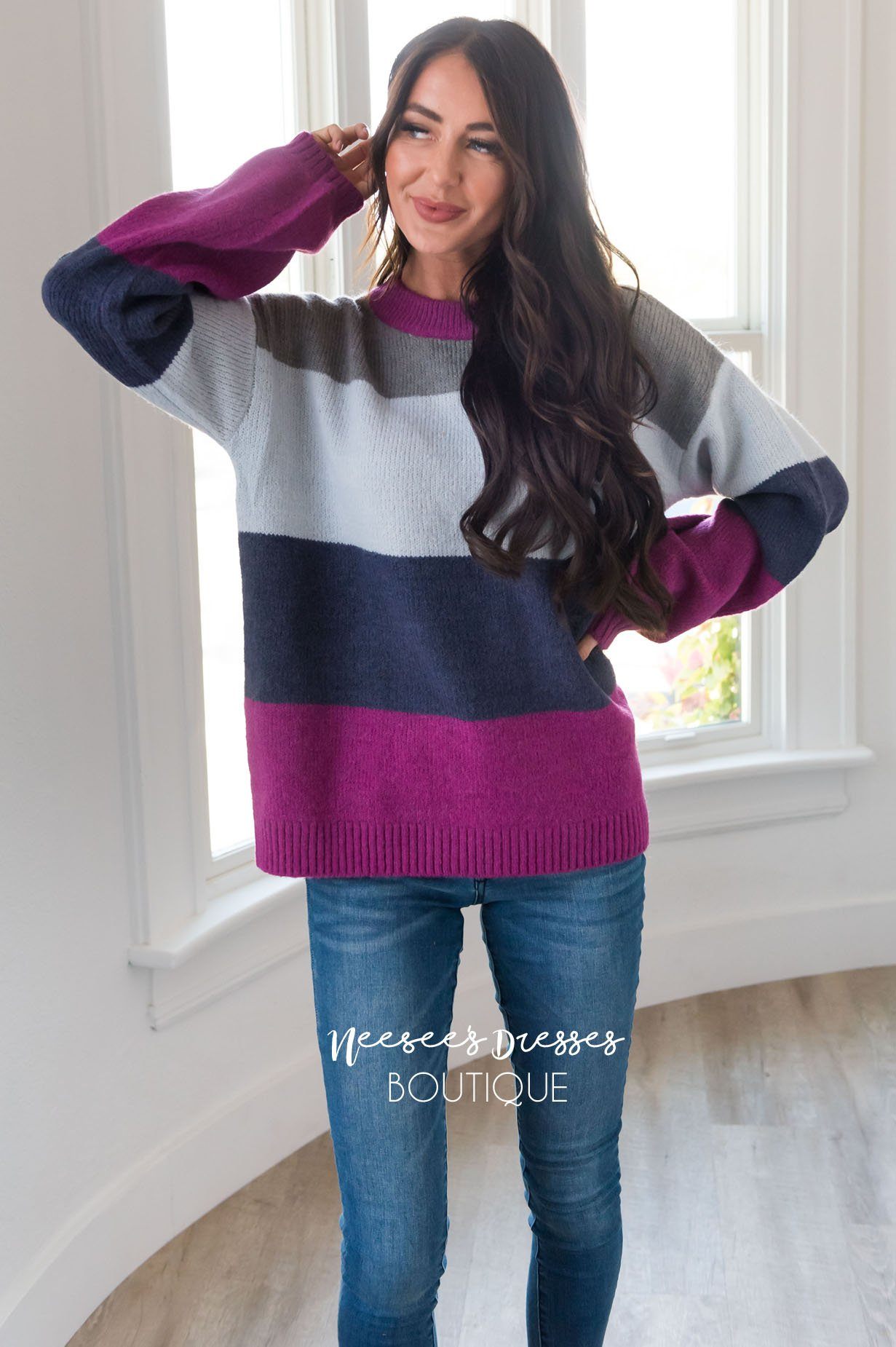 Singing the Blues Modest Sweater Modest Dresses vendor-unknown