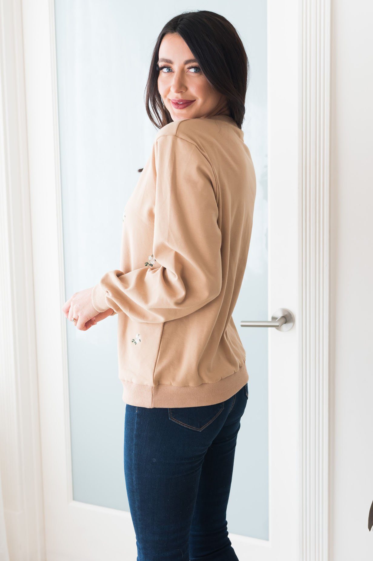 Blooming Bouquet Modest Sweatshirt Modest Dresses vendor-unknown