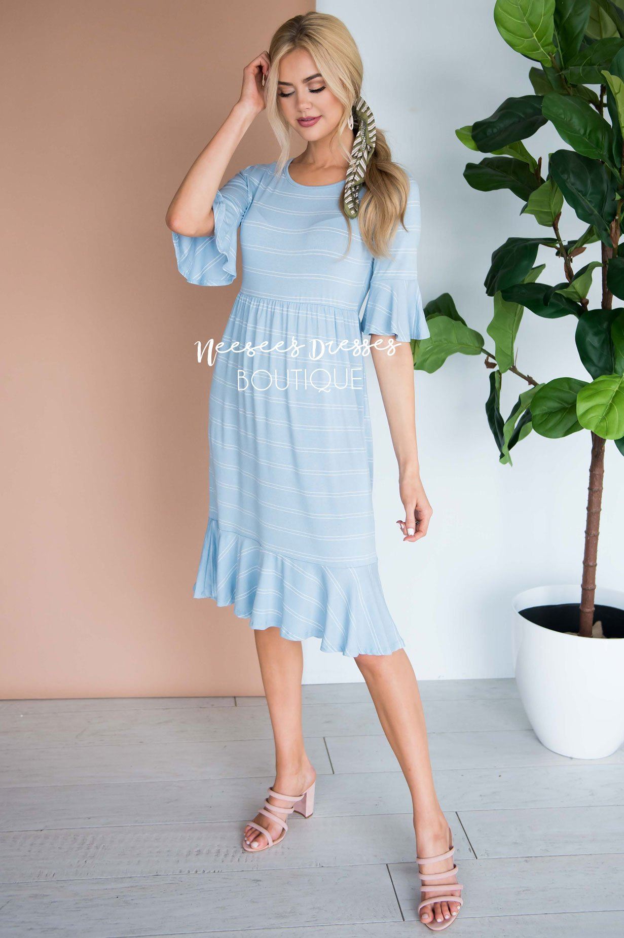 The Jessa Bell Sleeve Dress Modest Dresses vendor-unknown