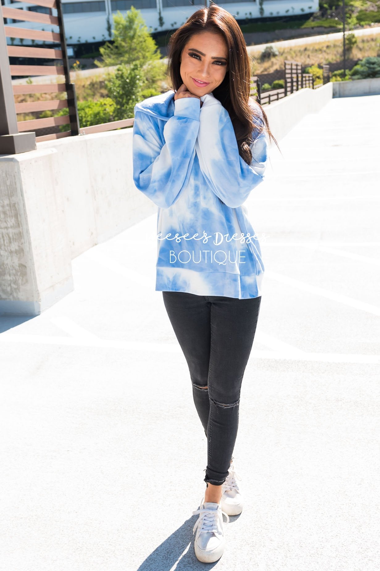 Throw Back Tie Dye Hoodie Modest Dresses vendor-unknown