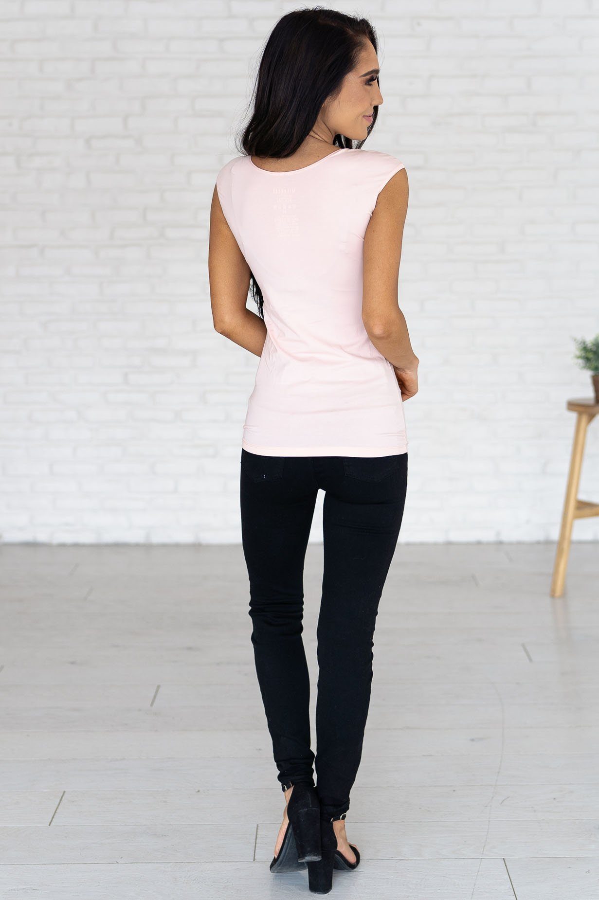 Cap Sleeve Modest Layering Tee Tops vendor-unknown