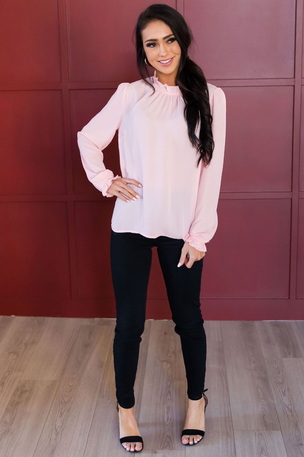 Down To Business Modest Blouse Tops vendor-unknown