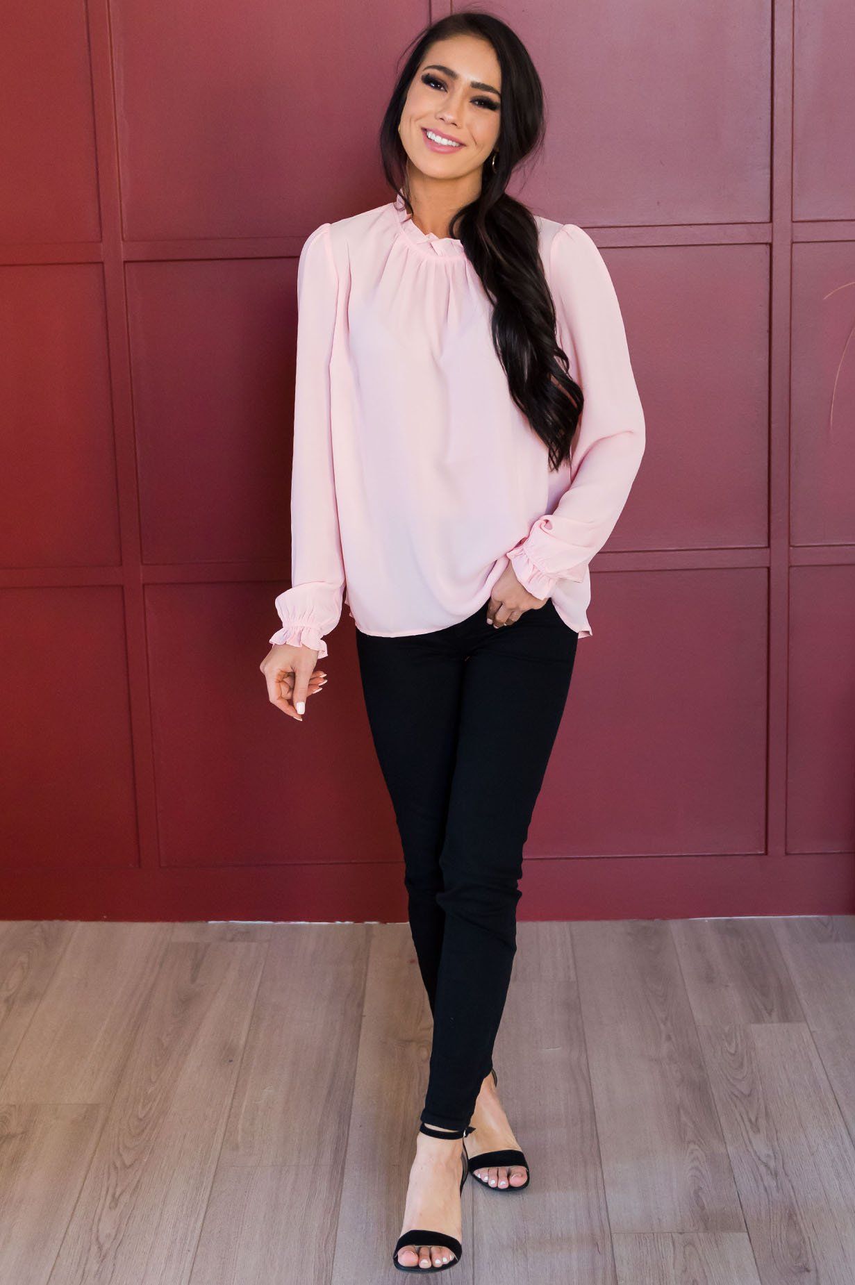 Down To Business Modest Blouse Tops vendor-unknown