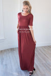 The Ritchie 3/4 Length Sleeve Maxi Dress Modest Dresses vendor-unknown 