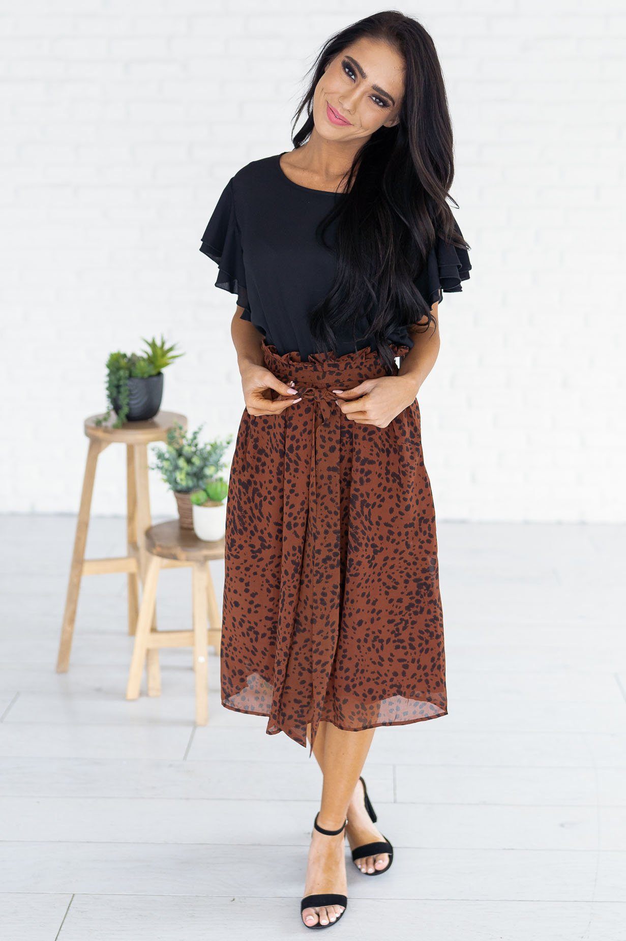 Look This Way Modest Tie Skirt Modest Dresses vendor-unknown