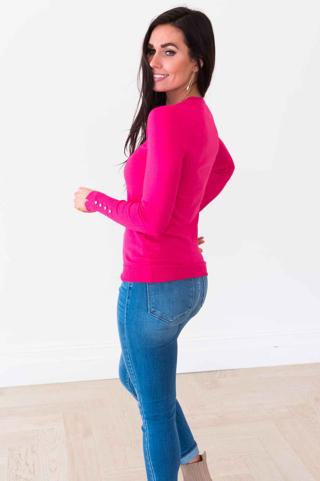 All About The Details Modest Sweater Tops vendor-unknown