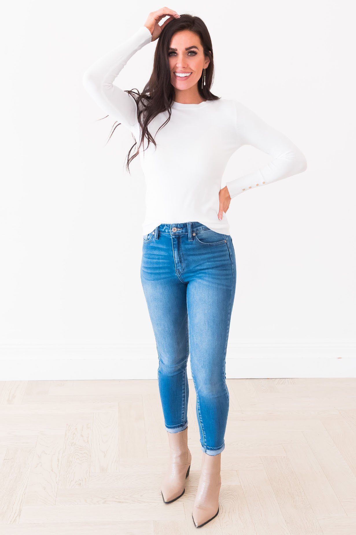 All About The Details Modest Sweater Tops vendor-unknown