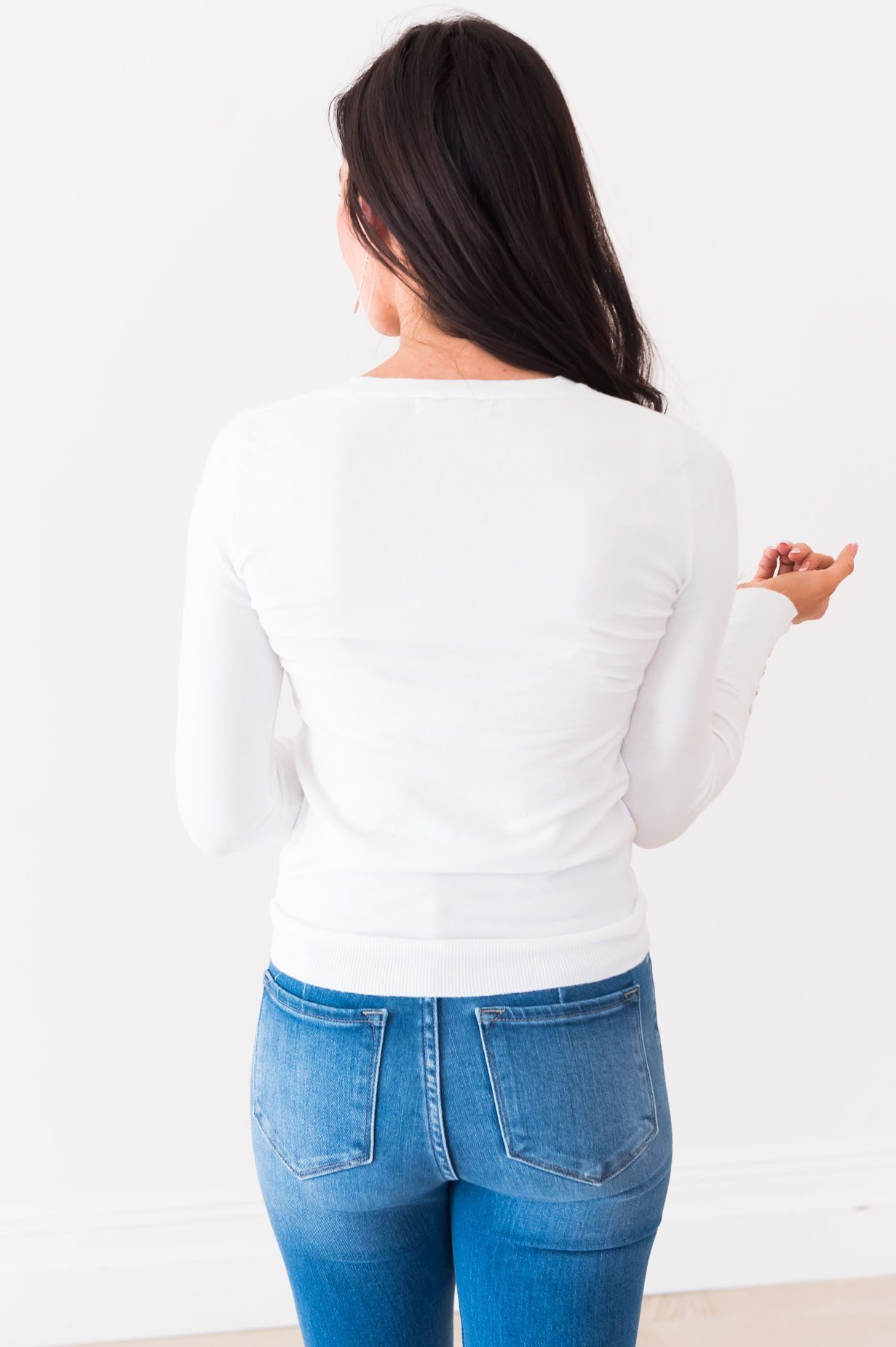 All About The Details Modest Sweater Tops vendor-unknown