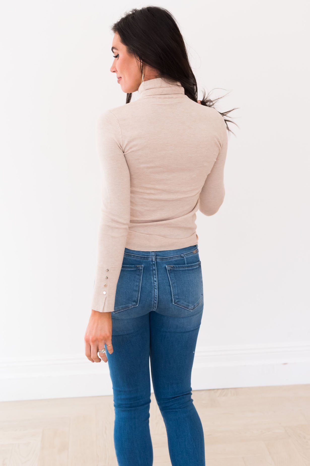 All About The Details Modest Turtleneck Tops vendor-unknown