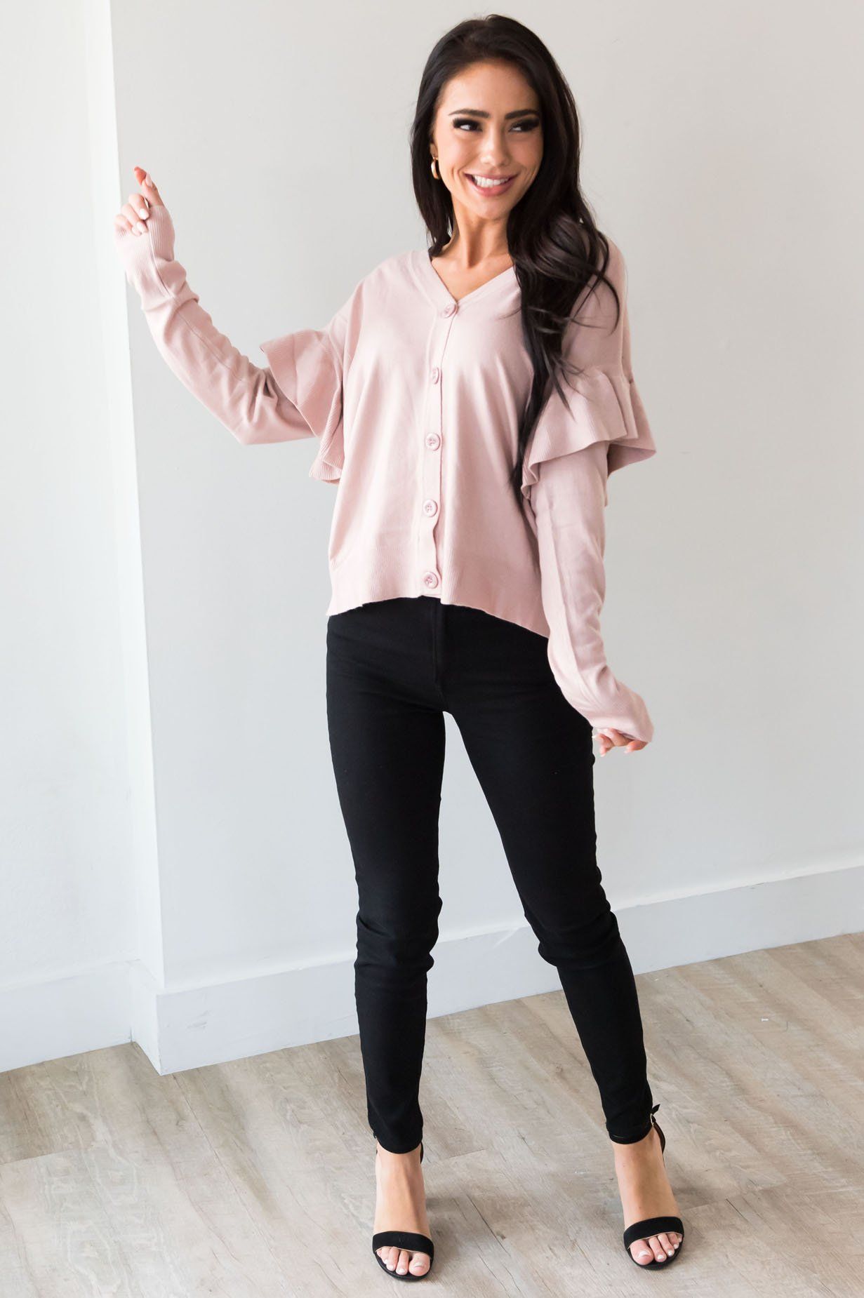 A Little Bit Fancy Modest Cardigan Tops vendor-unknown