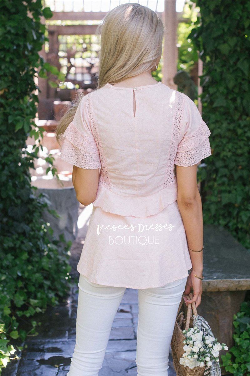 Layered Lace Sleeve Empire Waist Tunic Tops vendor-unknown