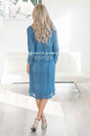 Day Dreamer Lace Dress in Cornflower Blue Modest Dresses vendor-unknown
