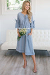The Aryn Modest Dresses vendor-unknown S Chambray Blue