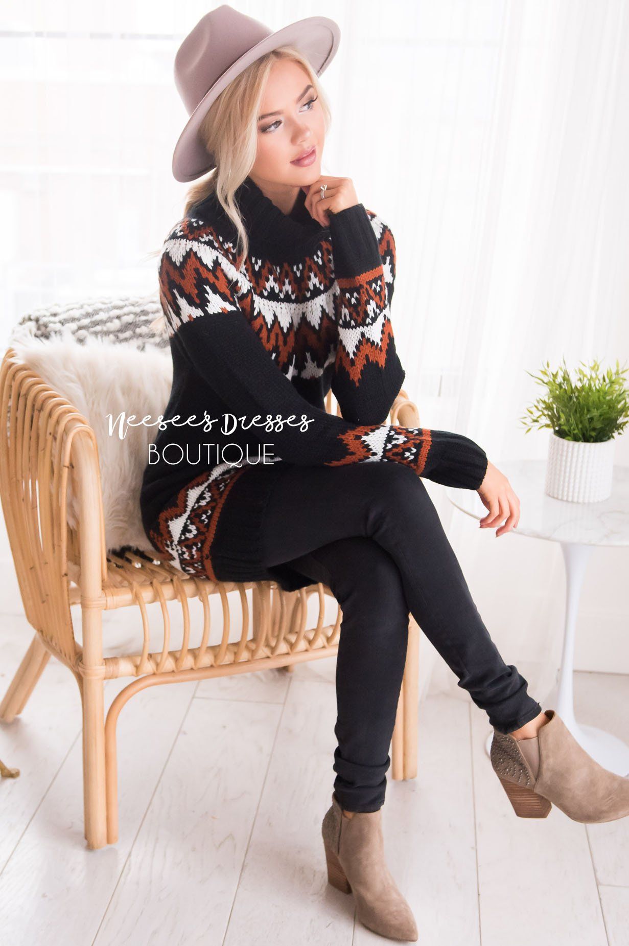 Fireside Song Sweater Modest Dresses vendor-unknown