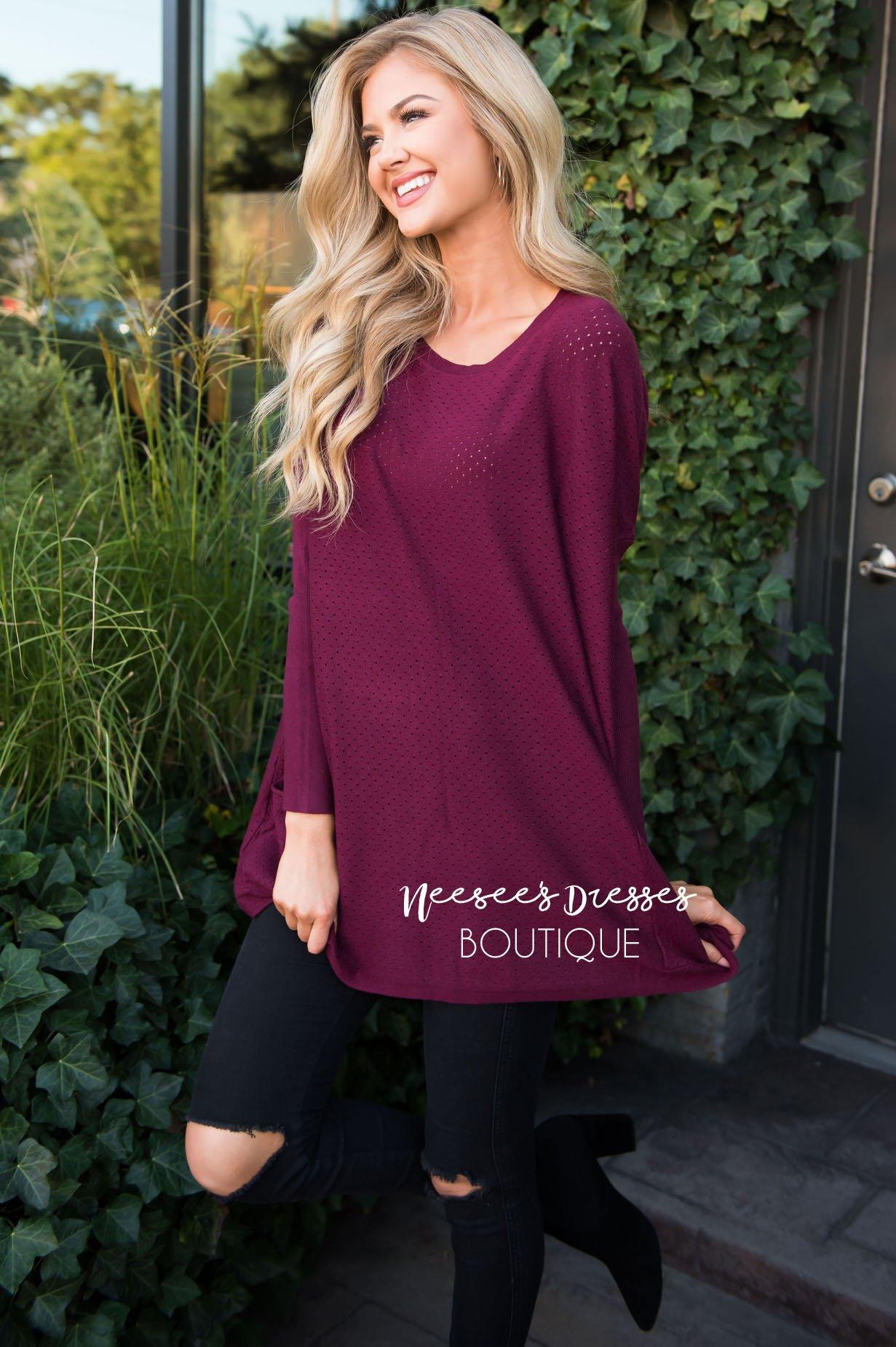 Capture This Moment Oversize Pocket Sweater Modest Dresses vendor-unknown