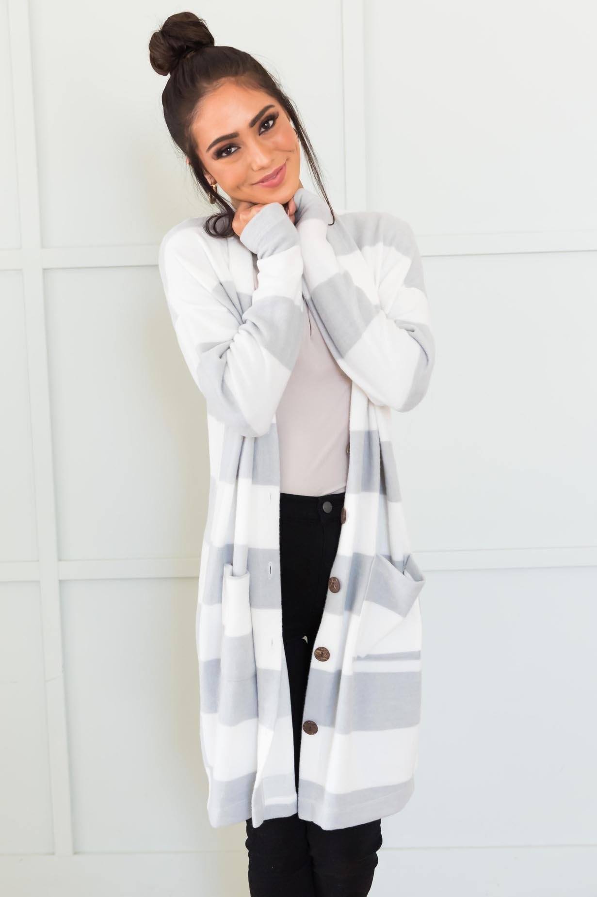 Take Your Chance Modest Cardigan Modest Dresses vendor-unknown