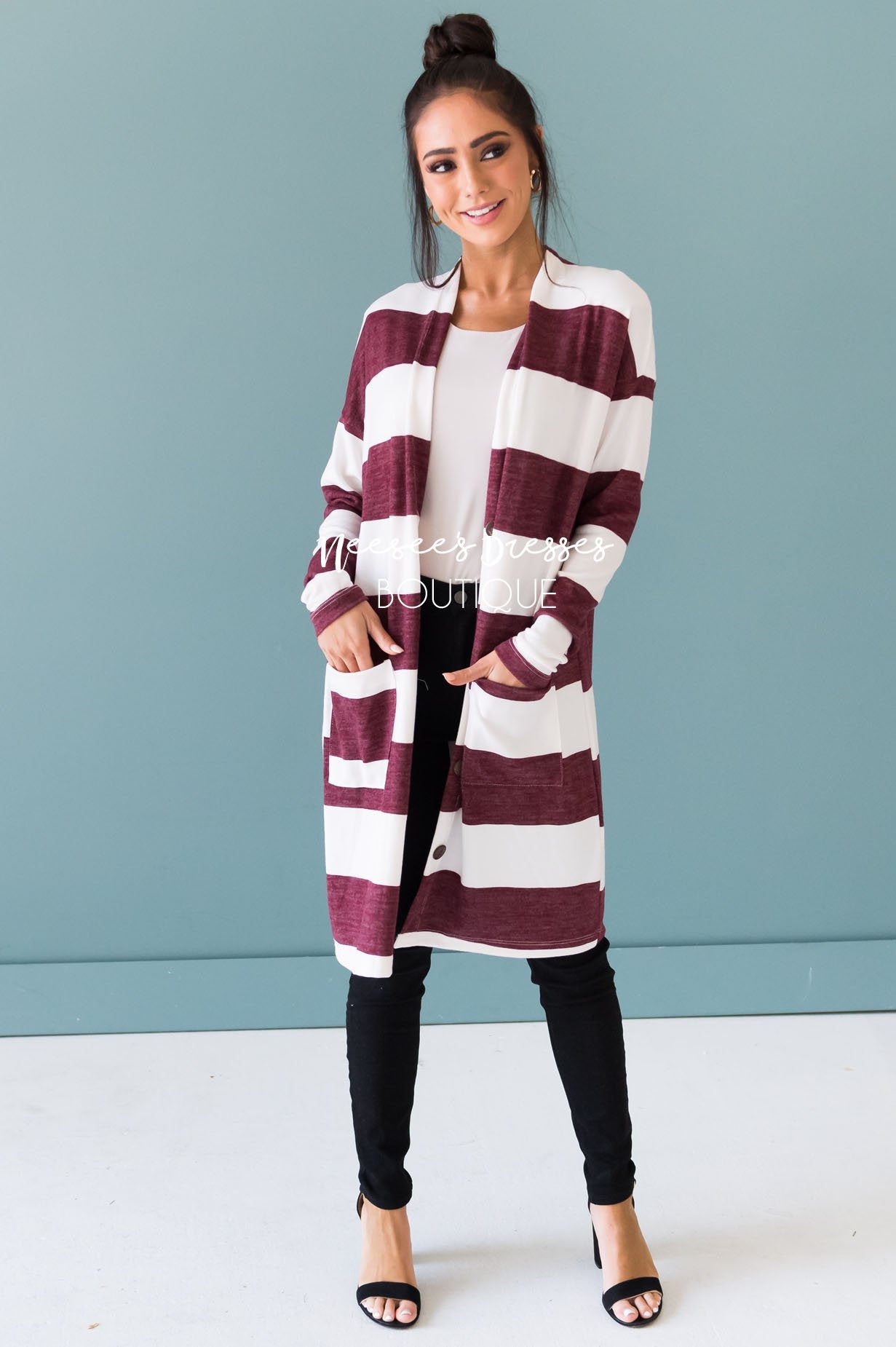 Take Your Chance Modest Cardigan Modest Dresses vendor-unknown