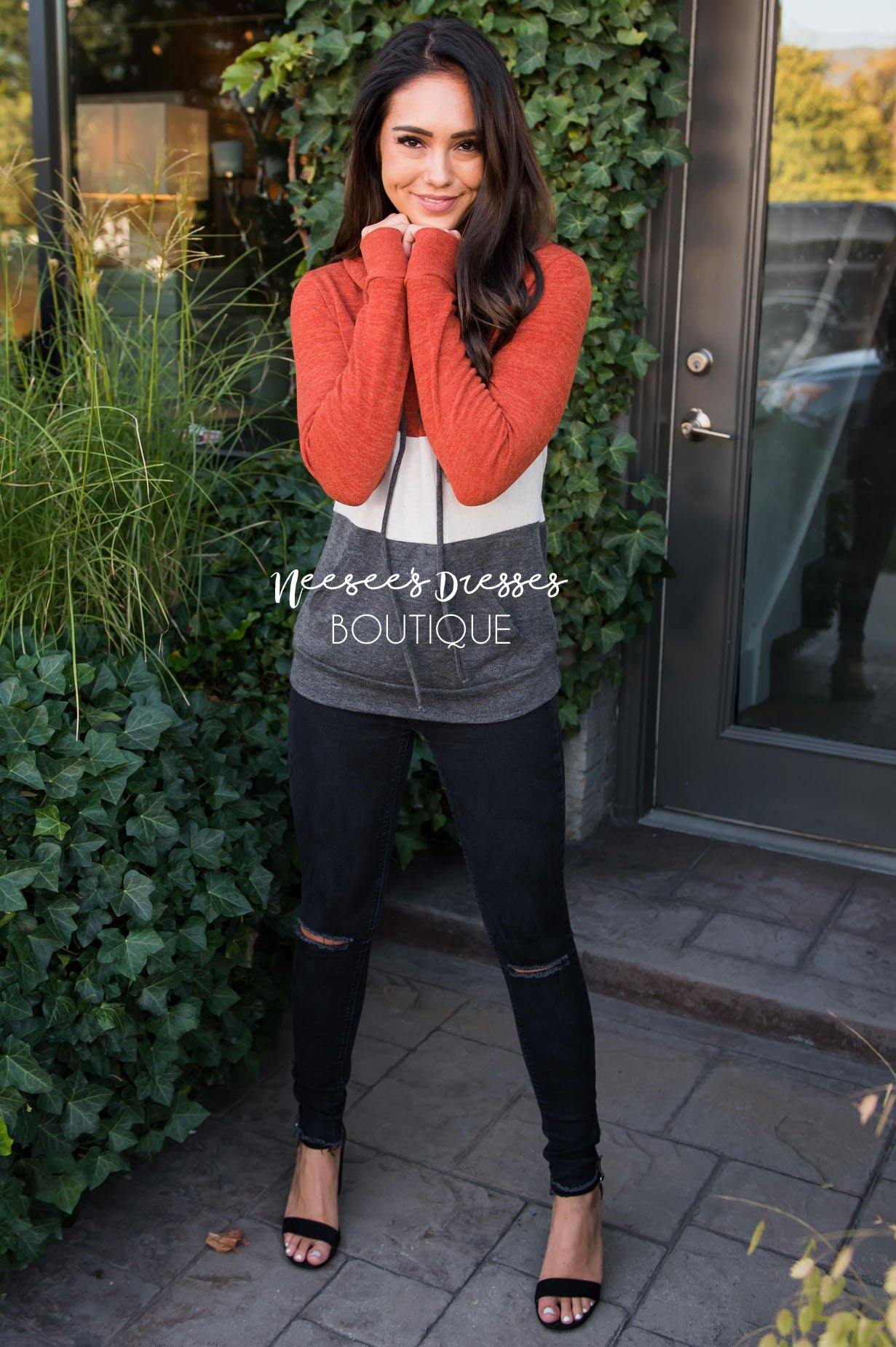 Catch Later Hooded Top Modest Dresses vendor-unknown