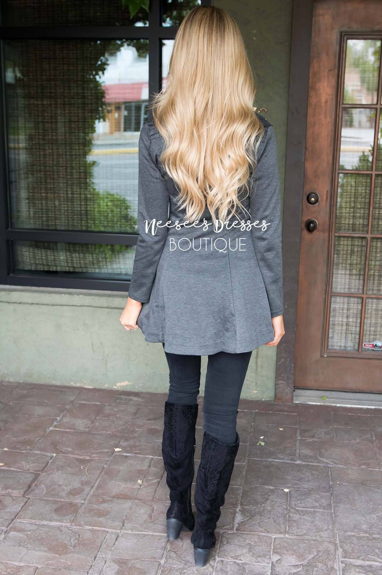 Make Your Own Way Peacoat Tops vendor-unknown