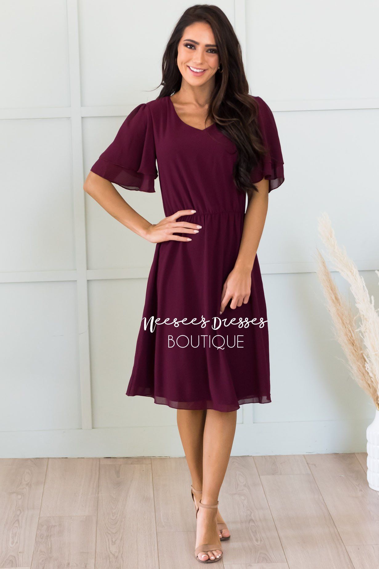 The Claire Chiffon Dress Modest Dresses vendor-unknown