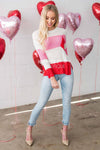 Be Mine Colorblock Pocket Sweater Tops vendor-unknown