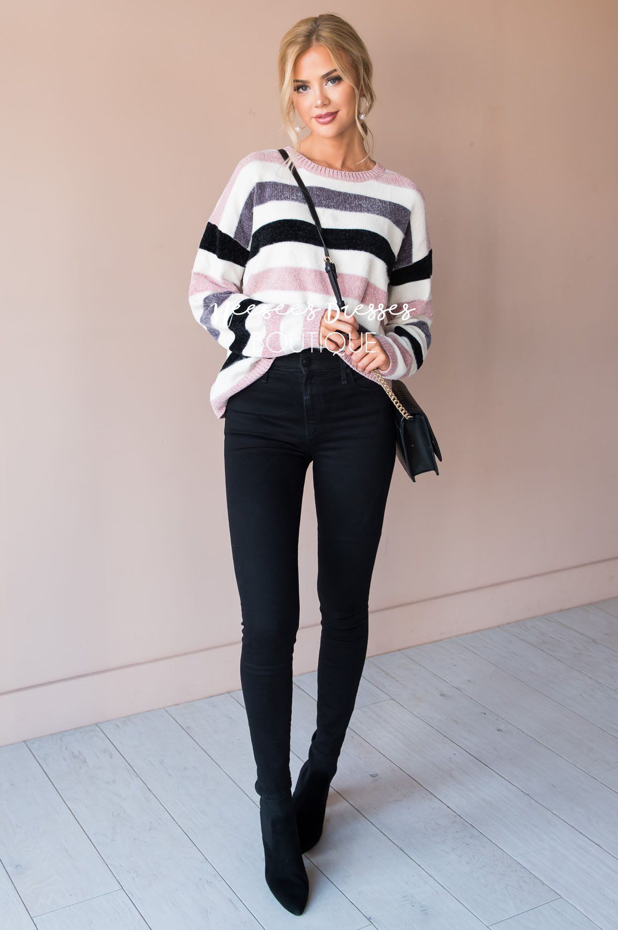 Feeling Cozy Chenille Sweater Modest Dresses vendor-unknown