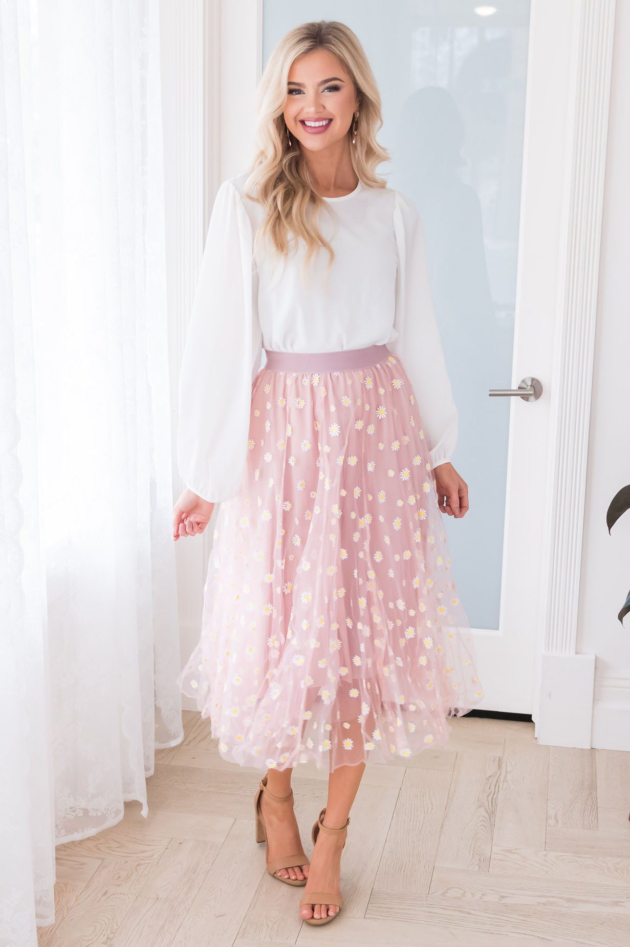 Crazy Daisy Modest Tulle Skirt NeeSee's Dresses