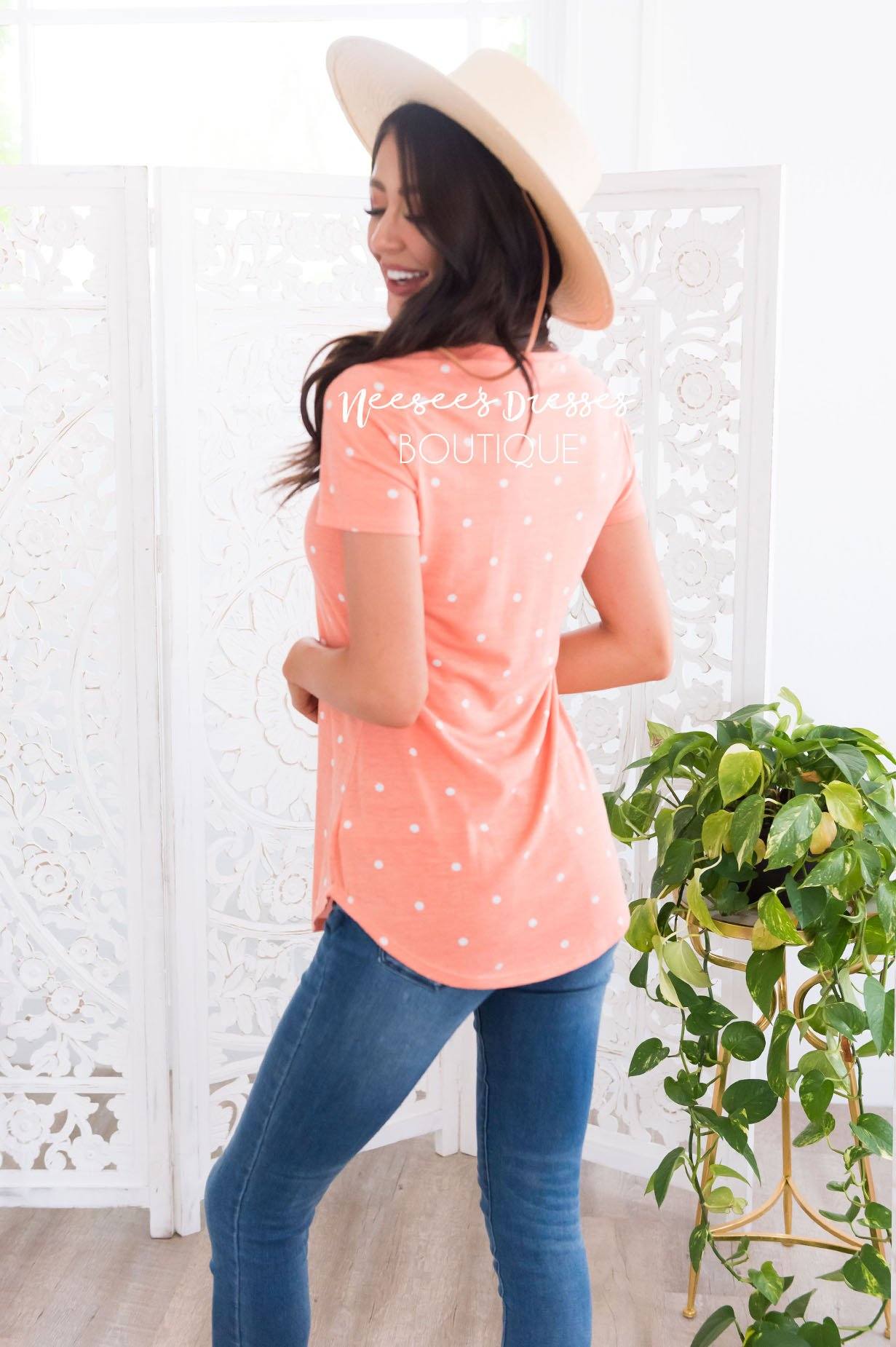 All In Good Fun Modest Dot Tee Modest Dresses vendor-unknown