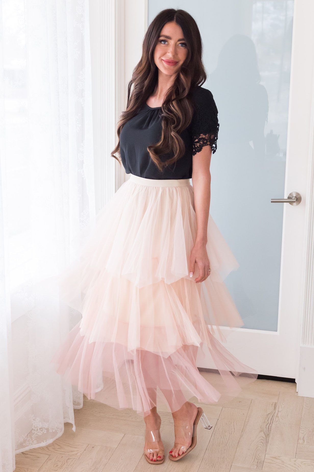 Create Your Happiness Modest Skirt Skirts vendor-unknown