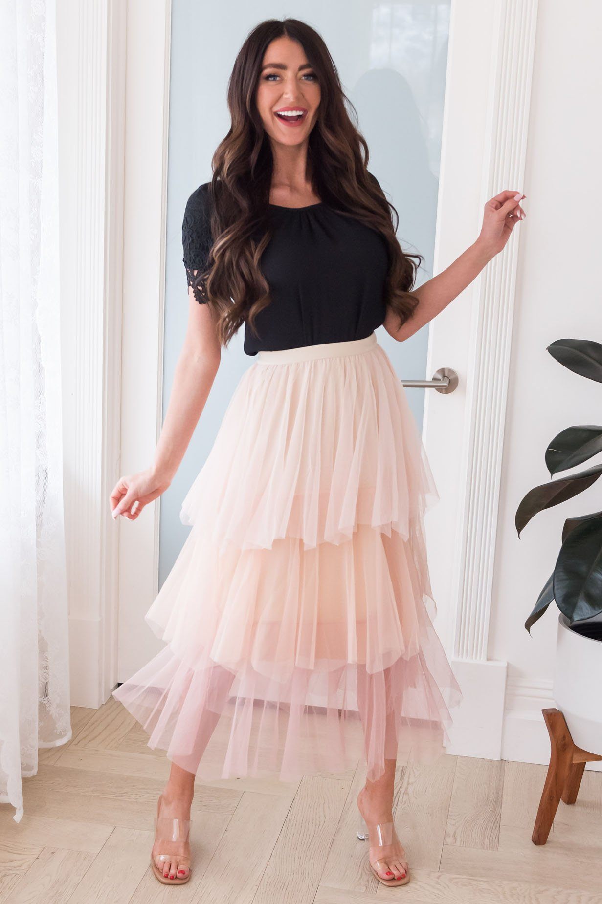 Create Your Happiness Modest Skirt Skirts vendor-unknown