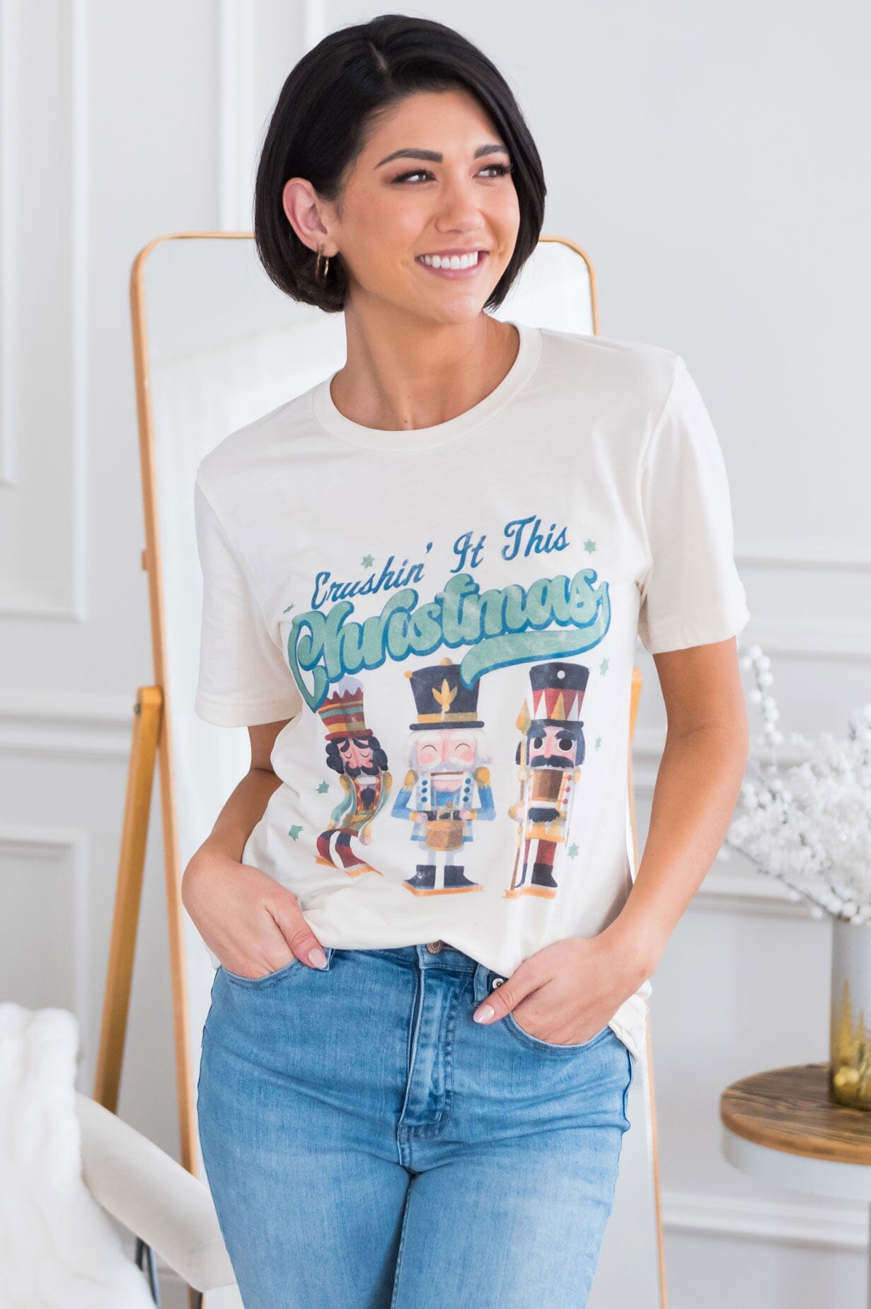 Cute Nutcracker Modest Graphic Tee Modest Dresses vendor-unknown