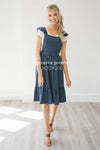The Harper Overall Ruffle Sleeve Dress Modest Dresses vendor-unknown