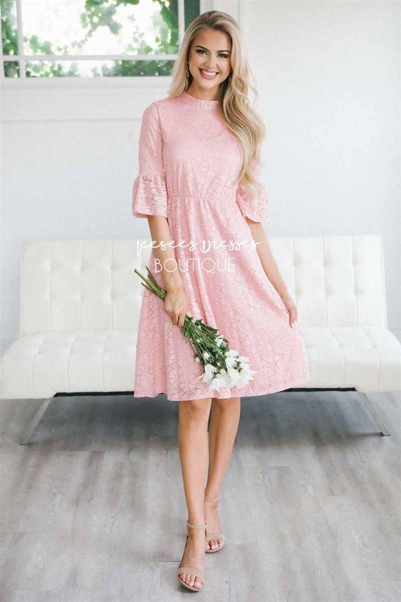 The Megan Modest Dresses vendor-unknown Blush Pink XS